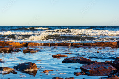 rocky coast at sunset