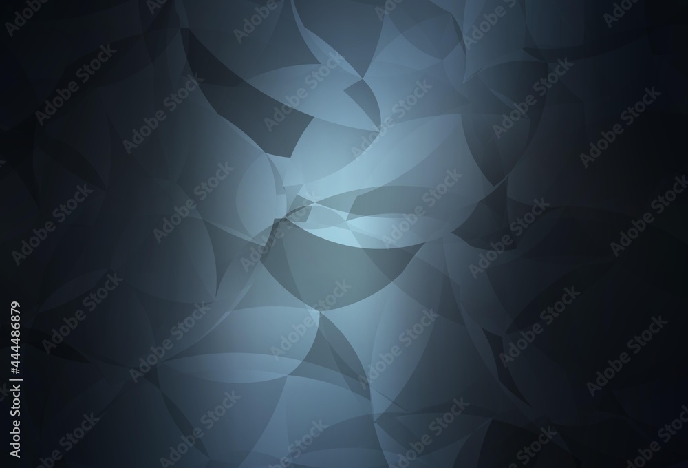 Obraz premium Dark BLUE vector gradient triangles pattern.
