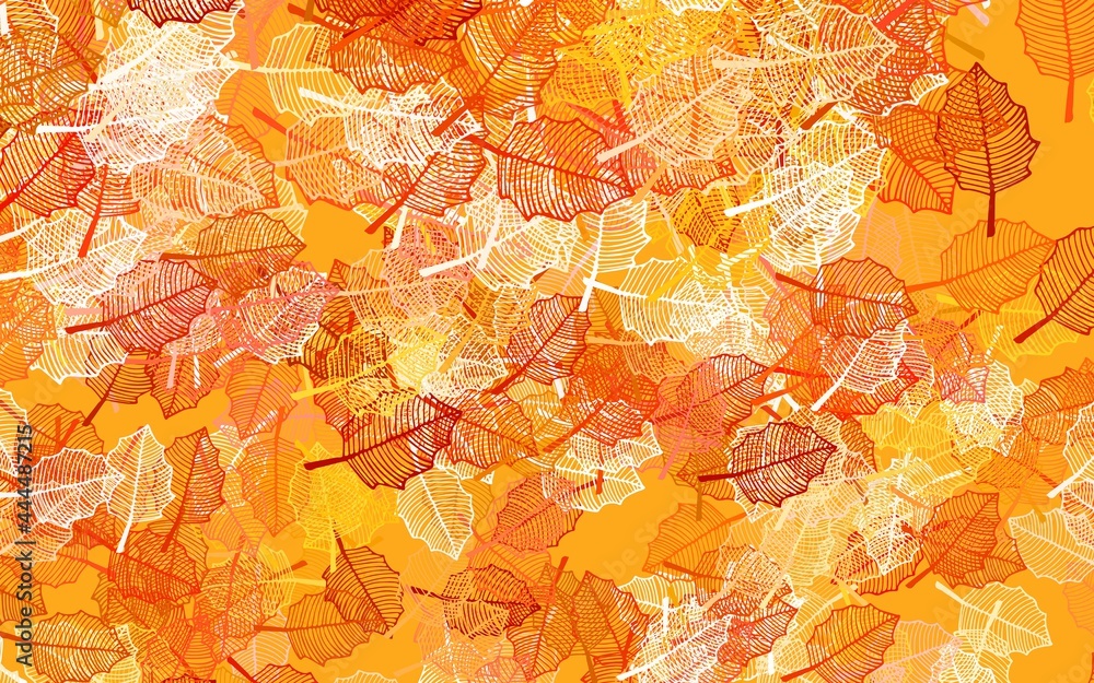Light Red vector elegant wallpaper with leaves. Light Red vector elegant wallpaper with leaves.