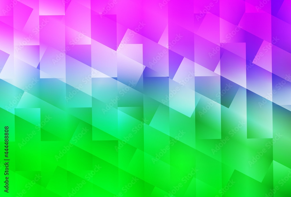 Light Pink, Green vector pattern in square style.