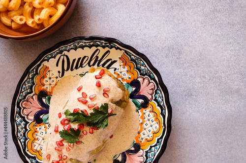 Obraz na plátně chiles en nogada, traditional food in Puebla Mexico