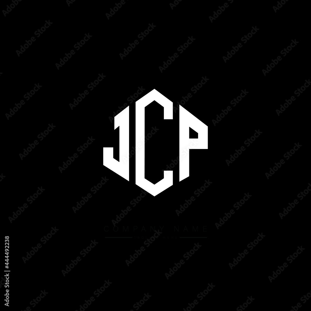 JCP letter logo design with polygon shape. JCP polygon logo monogram. JCP cube logo design. JCP hexagon vector logo template white and black colors. JCP monogram, JCP business and real estate logo. 