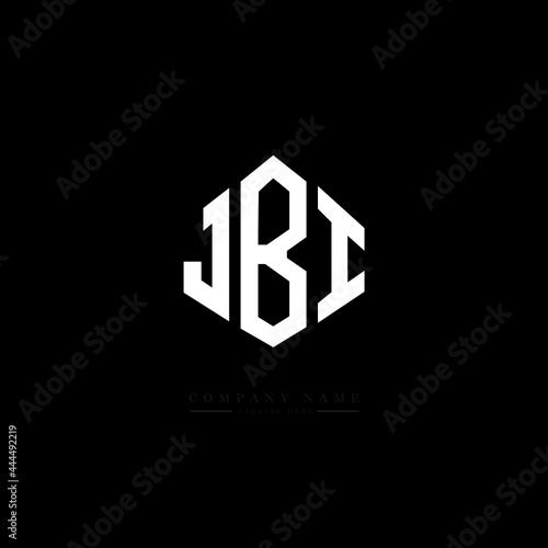 JBI letter logo design with polygon shape. JBI polygon logo monogram. JBI cube logo design. JBI hexagon vector logo template white and black colors. JBI monogram, JBI business and real estate logo. 