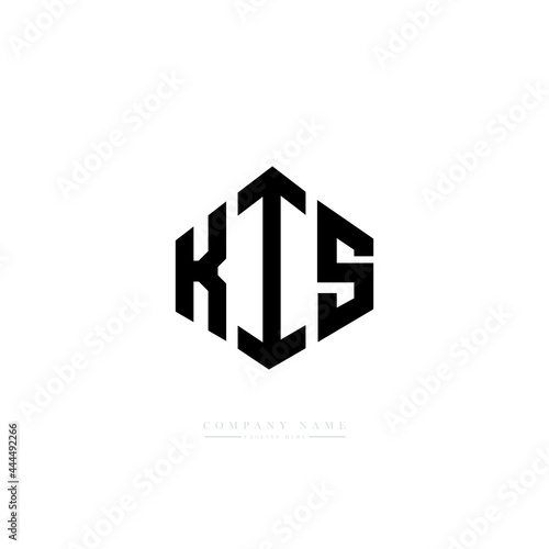 KIS letter logo design with polygon shape. KIS polygon logo monogram. KIS cube logo design. KIS hexagon vector logo template white and black colors. KIS monogram, KIS business and real estate logo.  © mamun25g