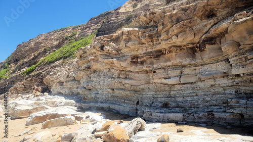 Wallpaper Mural Exposed Coal Seam in the Cliff Face at Dudley Beach New South Wales Australia Torontodigital.ca