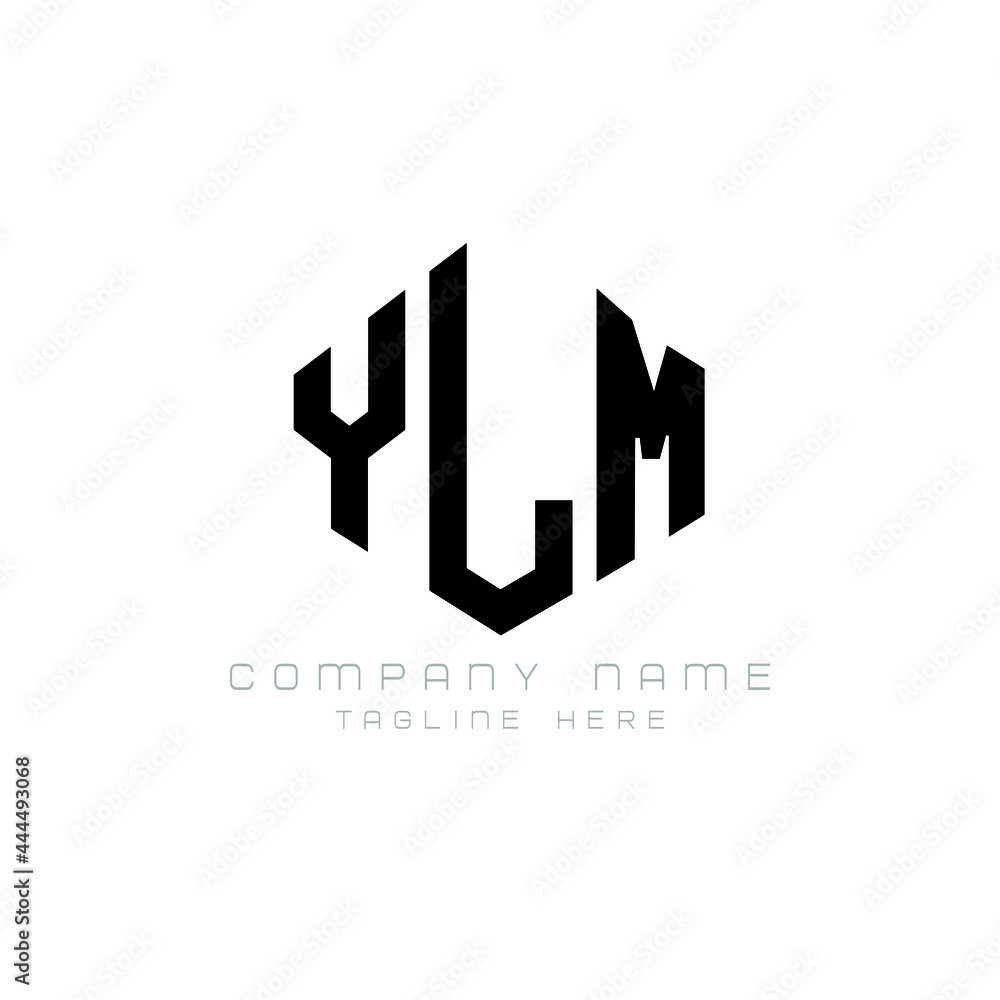 YLM letter logo design with polygon shape. YLM polygon logo monogram. YLM cube logo design. YLM hexagon vector logo template white and black colors. YLM monogram, YLM business and real estate logo. 