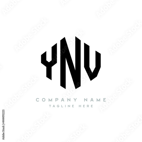 YNV letter logo design with polygon shape. YNV polygon logo monogram. YNV cube logo design. YNV hexagon vector logo template white and black colors. YNV monogram, YNV business and real estate logo. 