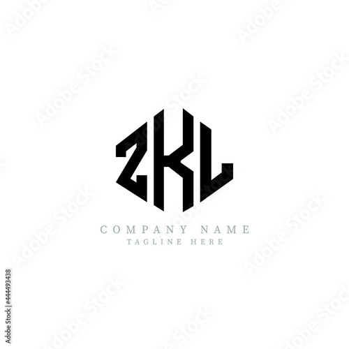 ZKL letter logo design with polygon shape. ZKL polygon logo monogram. ZKL cube logo design. ZKL hexagon vector logo template white and black colors. ZKL monogram, ZKL business and real estate logo. 