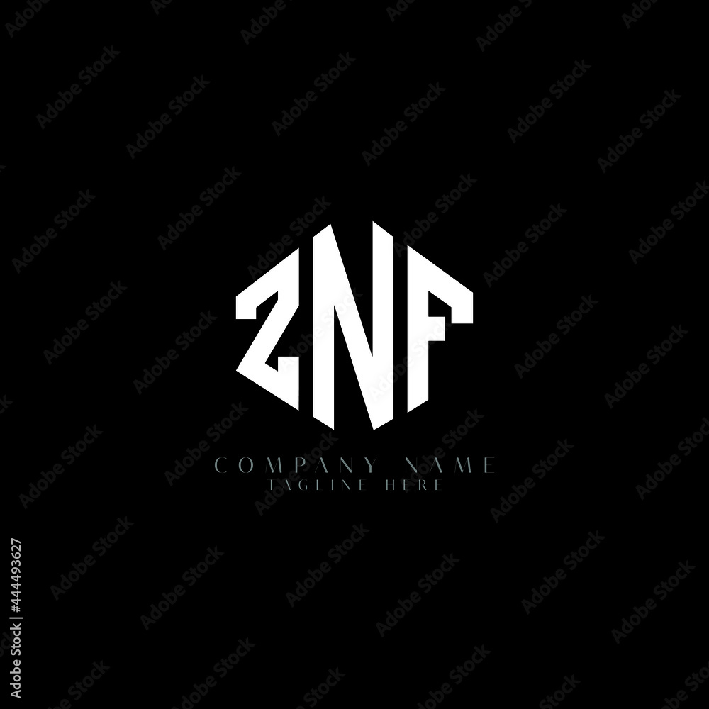 ZNF letter logo design with polygon shape. ZNF polygon logo monogram. ZNF cube logo design. ZNF hexagon vector logo template white and black colors. ZNF monogram, ZNF business and real estate logo. ZNF letter logo design with polygon shape. ZNF polygon logo monogram. ZNF cube logo design. ZNF hexagon vector logo template white and black colors. ZNF monogram, ZNF business and real estate logo.