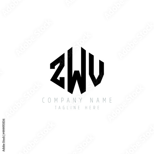 ZWV letter logo design with polygon shape. ZWV polygon logo monogram. ZWV cube logo design. ZWV hexagon vector logo template white and black colors. ZWV monogram, ZWV business and real estate logo. 