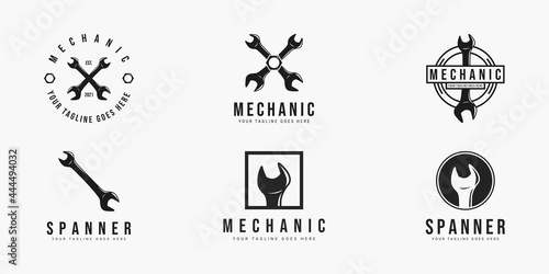Set of spanner logo vector symbol illustration design. spanner logo concept
