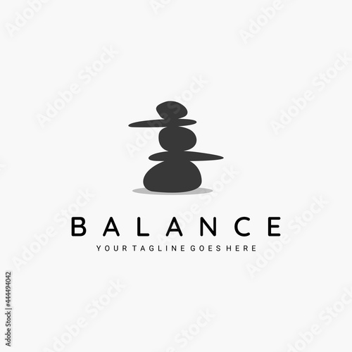 Vintage stone silhouette logo vector illustration design