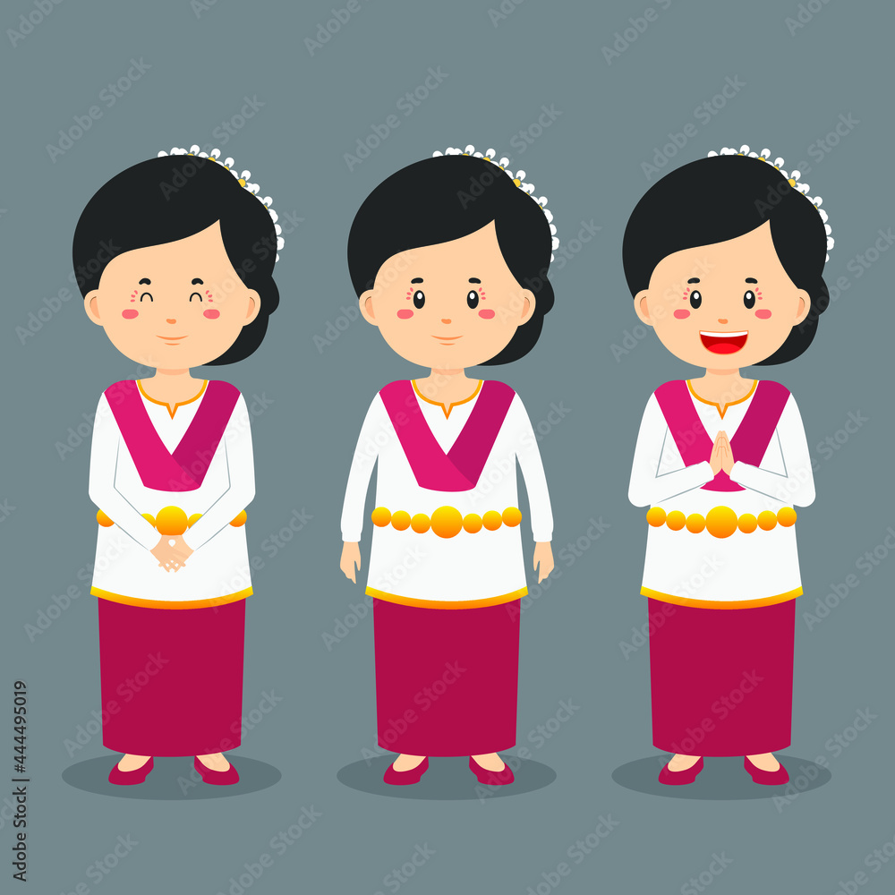North Maluku Character with Various Expression North Maluku Character with Various Expression