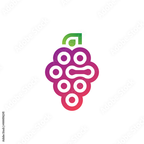Modern style berry fruit symbol logo design vector