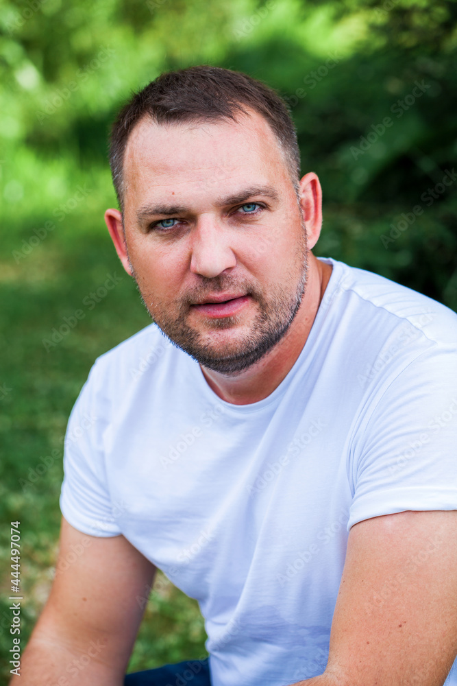 Close up portrait of a young brunette man Close up portrait of a young brunette man