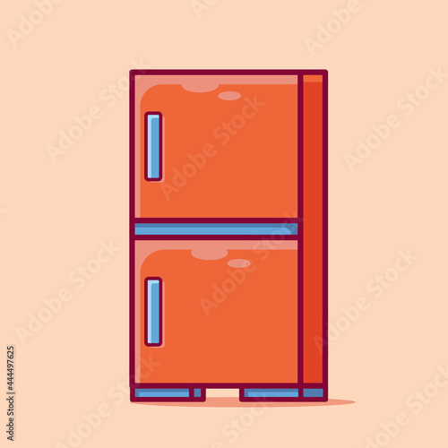 refrigerator isolated cartoon vector illustration in flat style