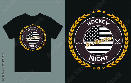 Hokey Night in America, Hockey is my Favorite Season T-shirt, Hockey T-shirt, Vintage, Unisex, Women's Hockey T-shirt, Sports, Beer, Tailgating, Wine, Sunday, NHL