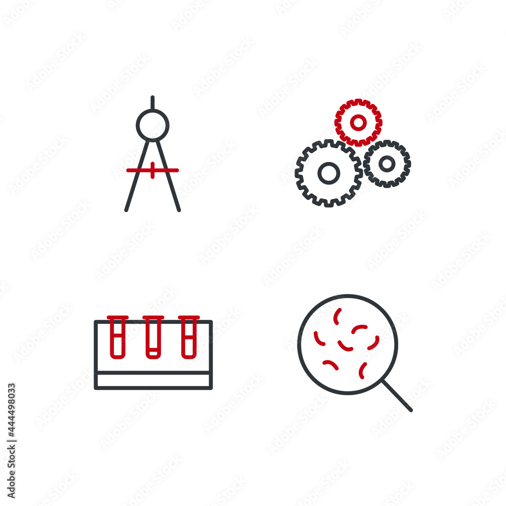 science set icon, isolated science set sign icon, vector illustration science set icon, isolated science set sign icon, vector illustration