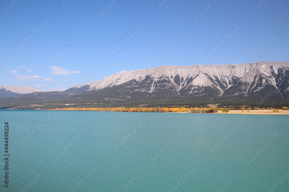 Obraz premium Center Of Abraham Lake, Nordegg, Alberta