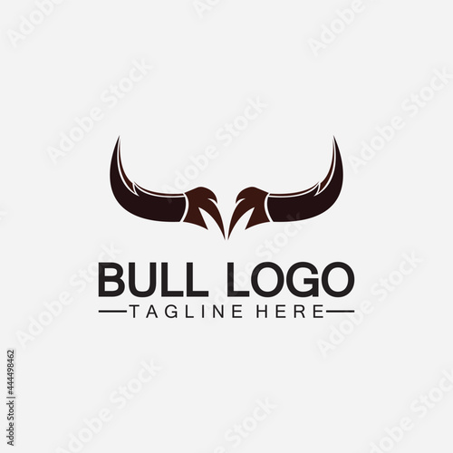 Bull horn logo and symbol template icons app