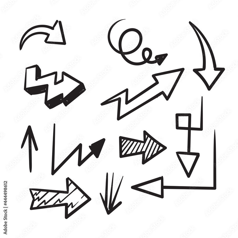 hand drawn doodle arrow illustration icon hand drawn doodle arrow illustration icon