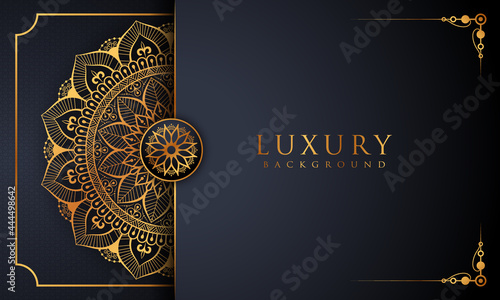 Luxury mandala background with golden arabesque pattern Arabic Islamic east style. decorative mandala for print, poster, cover, brochure, flyer, banner. © Polas