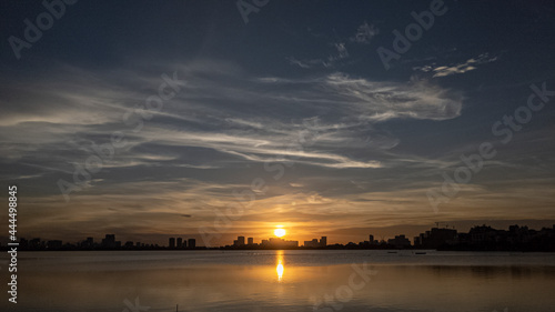 Peaceful sunset sky on West Lake in Hanoi  Vietnam - Sunset sky wallpaper - Afternoon wallpaper - Nature