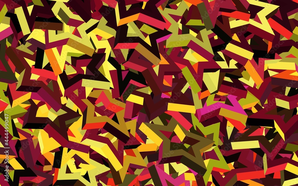 Obraz premium Dark Pink, Yellow vector background with polygonal style.