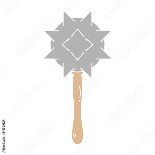 cudgel hand drawn element design vector. clipart cartoon illustration