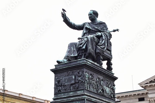 Maximilian Joseph's statue in front of the National Theatre. Locate in Munich, Germany. photo