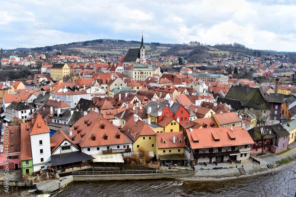 Fototapeta premium Cesky Krumlov is a town in the South Bohemian Region of the Czech Republic. Its historic centre, centred around the Cesky Krumlov Castle.