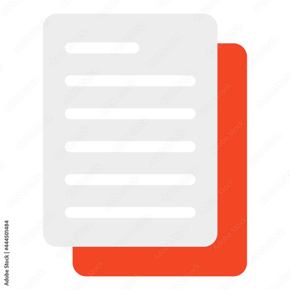 Papers icon, flat design of file Papers icon, flat design of file