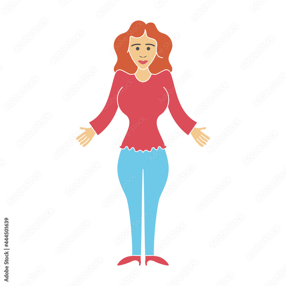female character hand drawn element design vector. clipart cartoon illustration female character hand drawn element design vector. clipart cartoon illustration