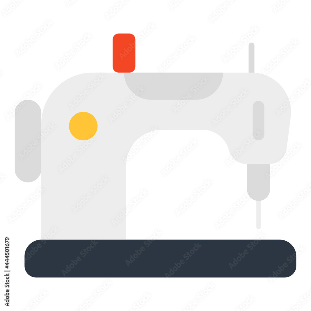 Flat design icon of stitching machine