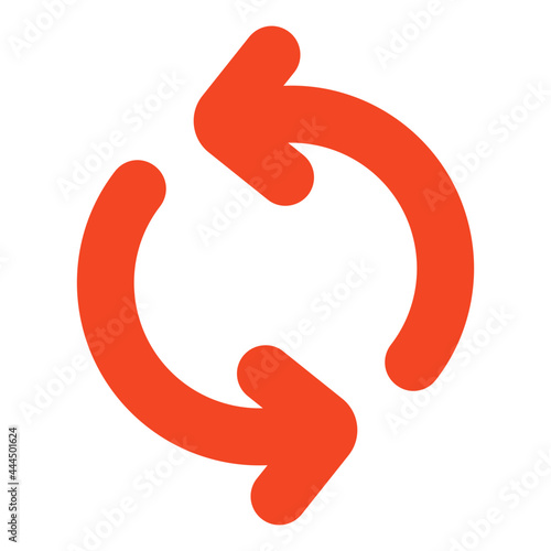 A colorful design icon of syncing arrows 