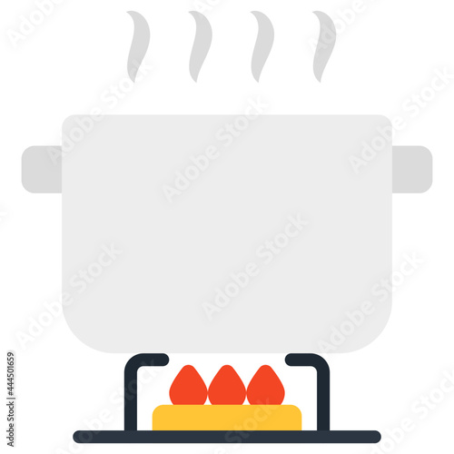 An editable design icon of cooking pot
