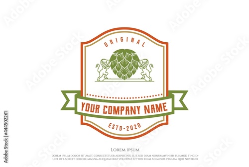 Simple Minimalist Door Window Logo Design Vector