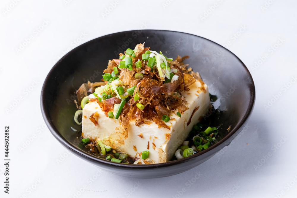 Japanese food on a white background Japanese food on a white background