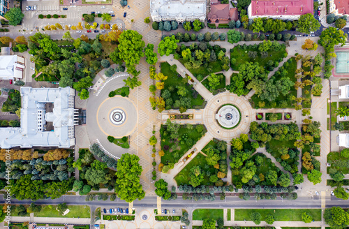 Krasnodar, Russia. Ekaterininsky square. Aerial view photo