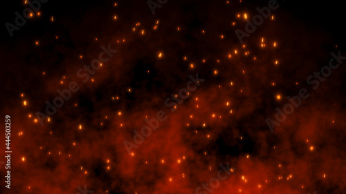 Tableau sur toile 3D Burning embers glowing