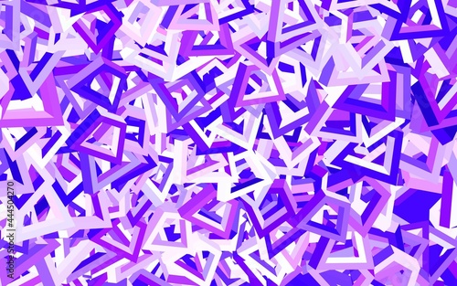 Light Purple vector template with chaotic shapes.