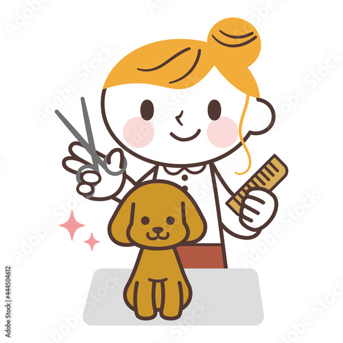 pet groomer woman トリマーの女性