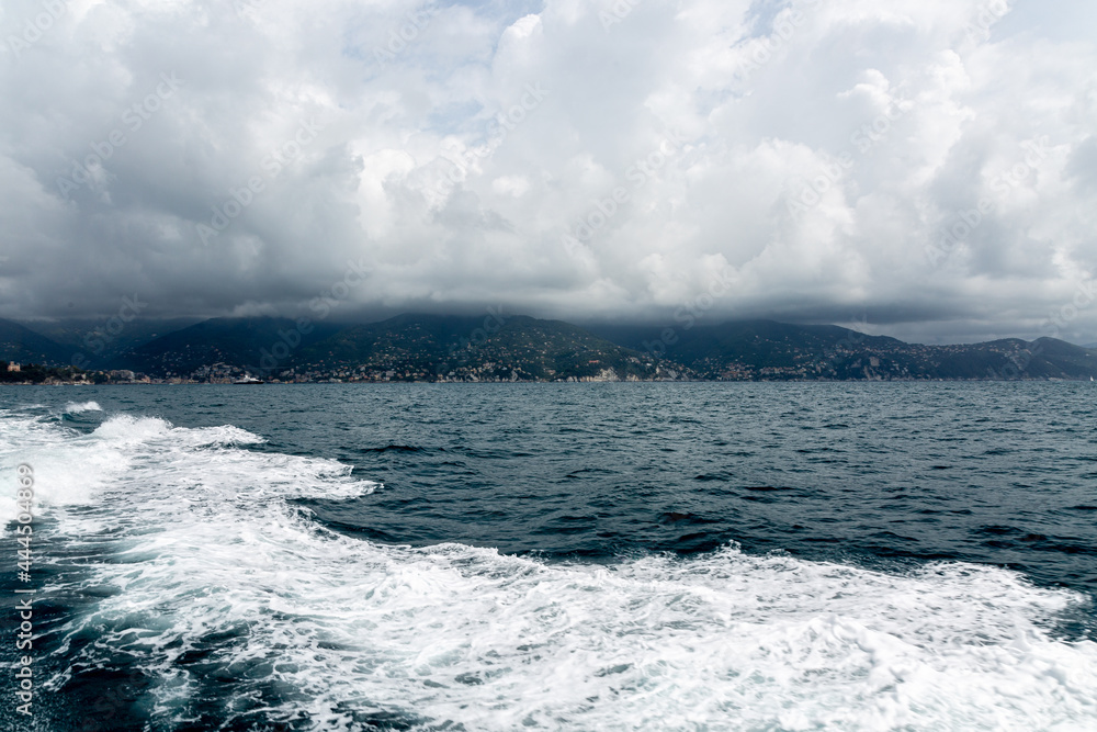 Fototapeta premium Small city from the sea