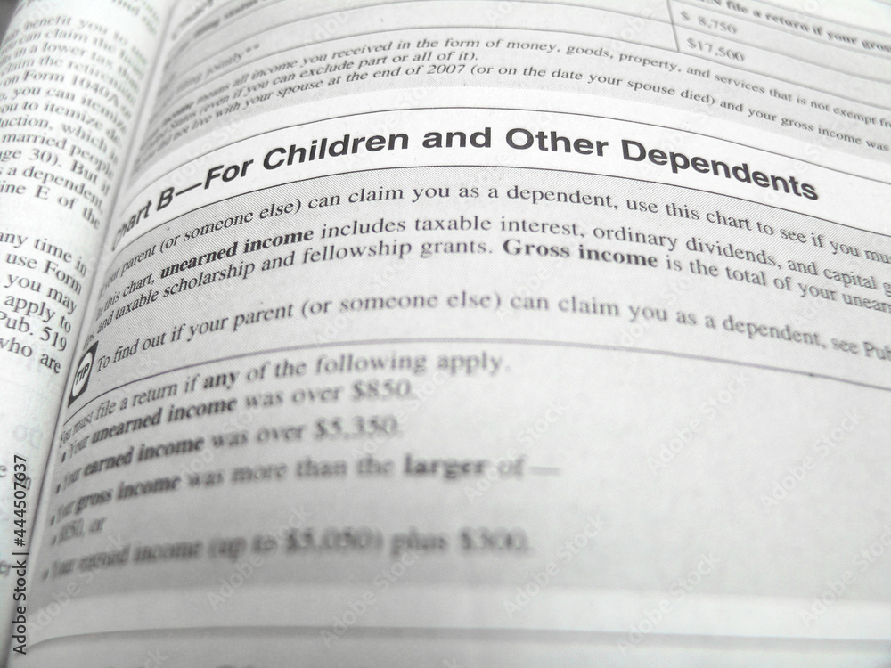 Fototapeta premium United States Tax Form