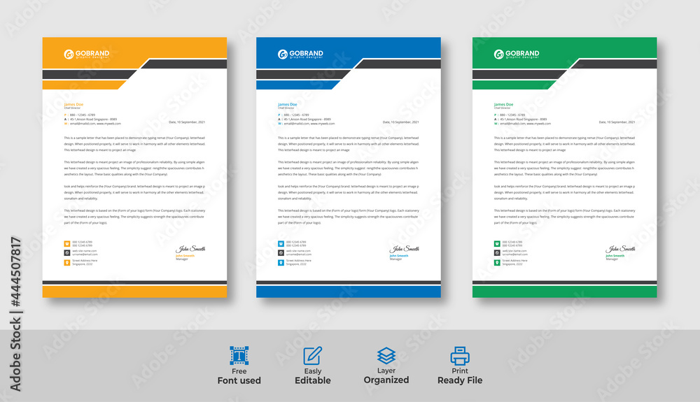 Letterhead Design Template for your business 
