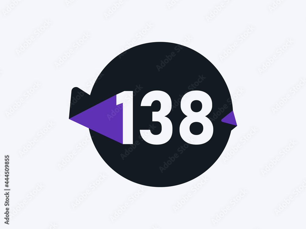 Obraz premium Number 138 logo icon design vector image