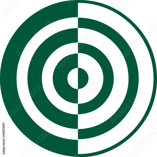 Vector graphic element geometric shape green circle