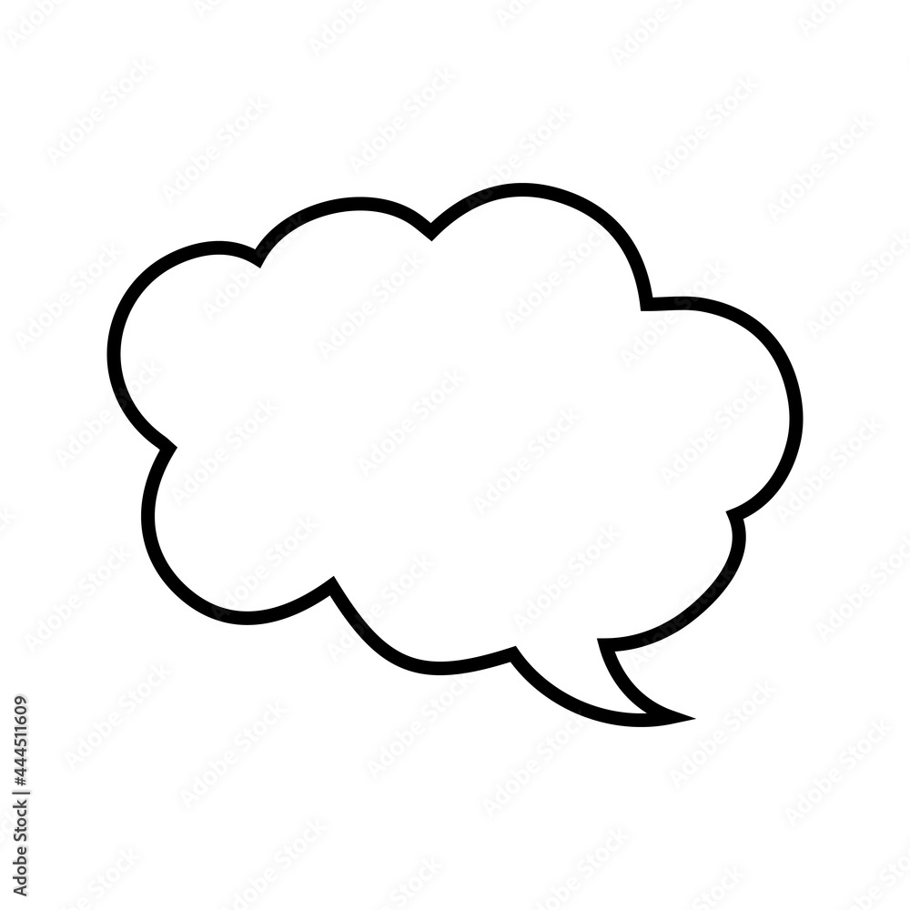 Cloud speech bubble icon Simple illustration of cartoon speech bubble