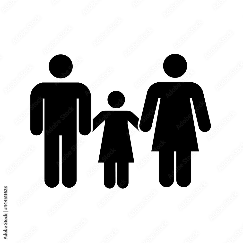 Family icon People in motion active lifestyle sign Family icon People in motion active lifestyle sign