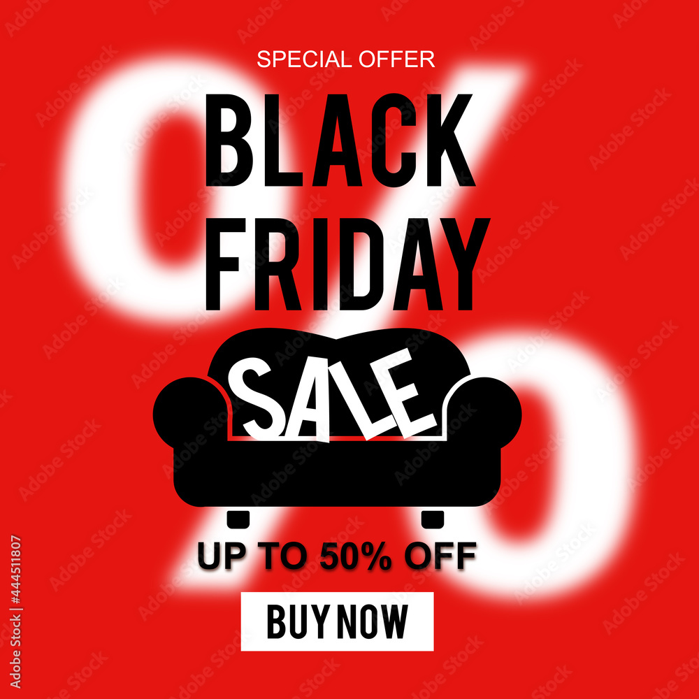 Black Friday sale banner. Online shopping 